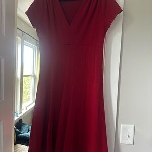 Maeve by Anthropologie Brick Red V-Neck Dress. L